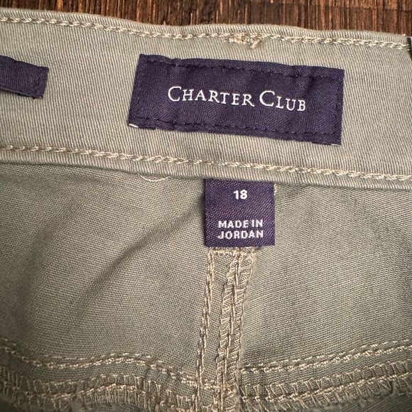 Charter Club Cool Olive Tummy Slimming Capri - Picture 8 of 8